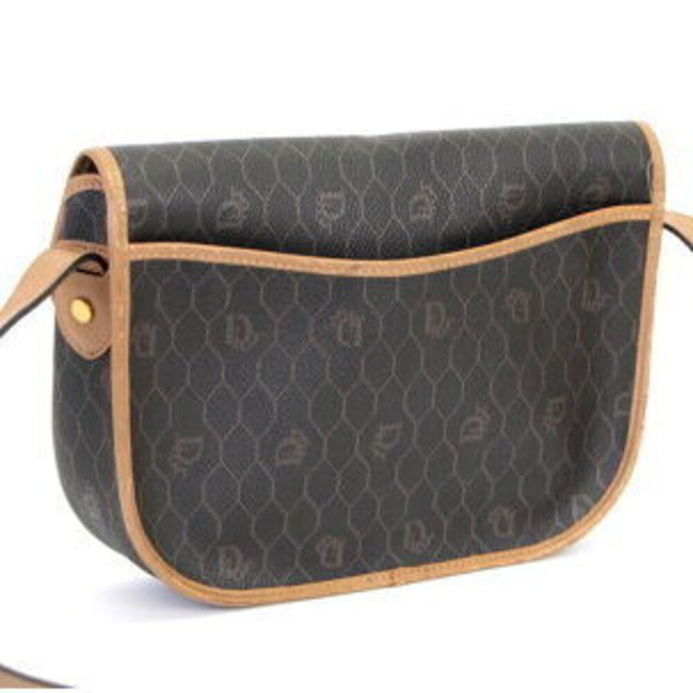 Christian Dior Honeycomb Shoulder Bag Brown Leather - Picture 3 of 6